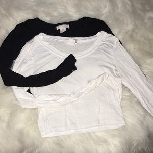 Body Central Long sleeve crop tops